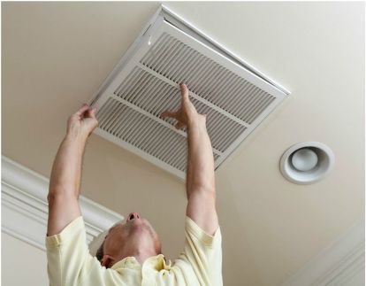 s hide your ugly vent with these 7 brilliant ideas, hvac, The problem A huge eyesore on the ceiling Ceiling Vents, Clean Air Ducts, Ac Maintenance, Hvac Maintenance, Furnace Filters, Air Conditioning Repair, Hvac Services, Duct Cleaning, Ac Repair