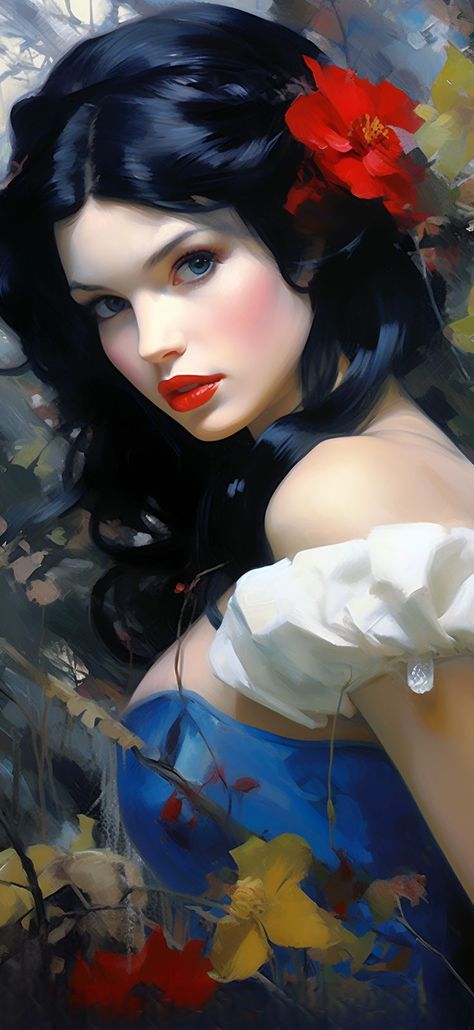 Realistic digital painting of Disney Princess Snow White, showcasing her purity and warmth in a lifelike style. Aesthetic Wallpaper Realistic, Forge Aesthetic, Snow White Wallpaper, Realistic Disney Princess, Princess Painting, White Wallpaper For Iphone, Princess Snow White, Disney Presents, Disney Princess Artwork