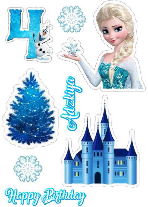 Frozen 7C4 Princess Elsa Birthday Decorations, Frozen Cake Topper Printable, Elsa Topper, Frozen Topper, Frozen Birthday Party Printables, Frozen Elsa Cake Topper, Cake Elsa, Frozen Party Printables, Cake Toppers Diy