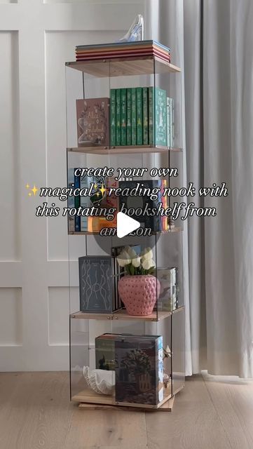 Jen Adams on Instagram: "Tap link in bio or comment “BOOK” to shop! Amazon swivel bookcase RESTOCKED! All these goodies are from Amazon!🥰 Follow me @interiordesignerella for links as Meta is rolling out a new feature where we will all only get DMs from those we follow❤️ So for those who follow & comment “BOOK” check your DM as you will automatically get links sent to you! But no pressure to follow!🤗❤️ If you prefer not to follow or if they don’t send (IG can have a lot of glitches!🙈) you can always tap the link in my bio to shop!🥰 Store and display your most beloved books and decorative pieces in this charming rotating bookshelf!! 📚✨ My book-loving daughter absolutely loves it!!🥰🥰 Honored to send you the link fabulous friend!!! I’m so thankful for you!!! Xo!  https://liketk.it/4LaK8 Spiral Bookshelf, Swivel Bookcase, Rotating Bookshelf, Thankful For You, Beloved Book, Amazon Products, So Thankful, Reading Nook, Nook