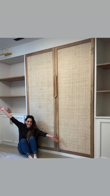 Corner Murphy Bed, Murphy Bed Paneling, Murphy Bed Modern, How To Hide A Murphy Bed, Pool House Murphy Bed, Built In With Murphy Bed, Boho Murphy Bed, Beautiful Murphy Bed, Murphy Bed Front Ideas