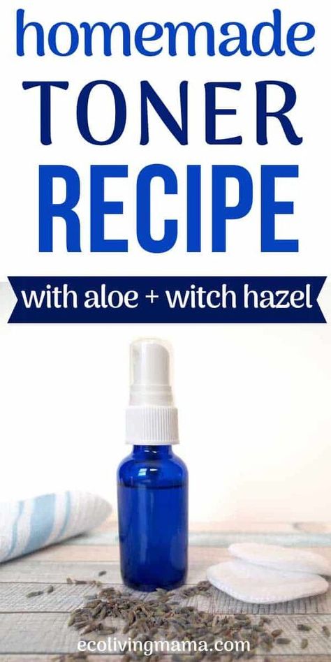 Homemade Face Toner, Witch Hazel And Aloe Vera, Homemade Toner, Aloe Vera Toner, Diy Toner, Homemade Skincare, Witch Hazel Toner, Haut Routine, Tone Skin