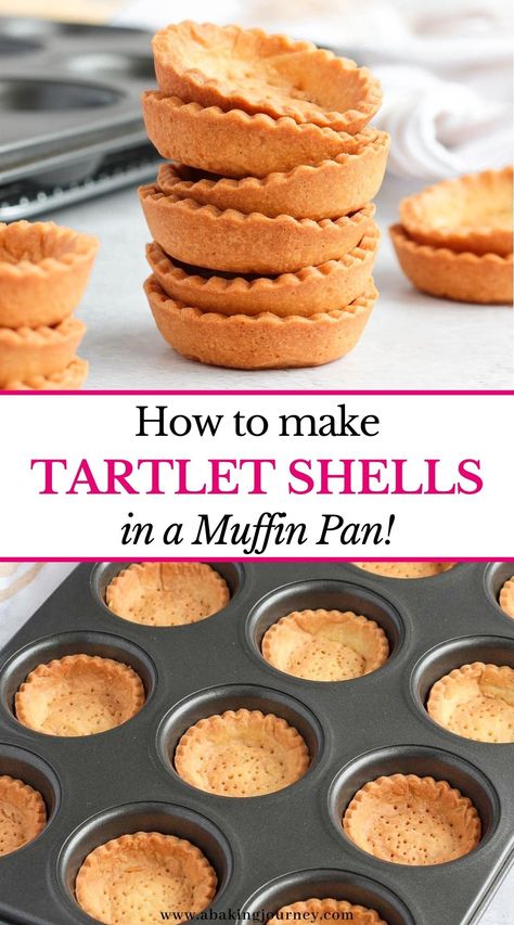 Pastry Tart Shells, Shortcrust Pastry Fillings, Short Crust Pastry Recipes Desserts, Cupcake Pan Recipes, Tartlet Shells, How To Make Tart, Short Crust Pastry, Mini Pastry, Tart Crust Recipe