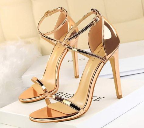 Clear strap heels