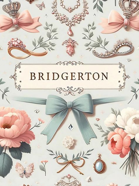 "Whimsical World Of Bridgerton Print" iPhone Case for Sale by GildedNest | Redbubble Bridgerton Phone Theme, Bridgerton Pixel Art, Bridgeton Aesthetic Wallpaper, Bridgerton Iphone Wallpaper, Crochet Bridgerton, Bridgerton Tree, Bridgerton Palette, Bridgerton Logo, Bridgerton Illustration