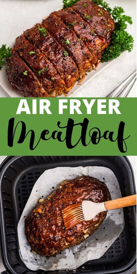 Making air fryer meatloaf is an easy way to make your favorite comfort food. This meatloaf is cooked to perfection and full of flavor. Turkey Meatloaf 1 Lb, Air Fryer Meatloaf Recipe, Meatloaf Recipe Video, Air Fryer Meatloaf, Meatloaf Mix, Air Fryer Beef, Air Fryer Recipes Breakfast, Air Fryer Recipes Snacks, How To Cook Meatloaf