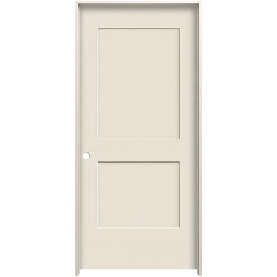 Shop jeld-wen monroe 28-in x 80-in primed 2-panel square solid core primed molded composite right hand single prehung interior door in the prehung interior doors section of Lowes.com Paint Doors, Color Door, Craftsman Door, Prehung Interior Doors, Hollow Core Doors, Contemporary Doors, Satin Nickel Hardware, Prehung Doors, Prime Colors