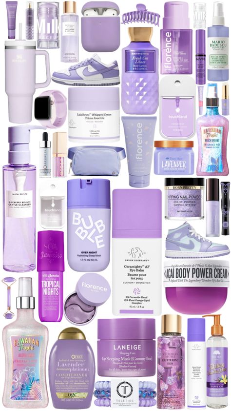 #purple #preppy #beauty #essentials Purple Preppy, Teenager Birthday Gifts, Airport Vibes, Purple Pages, Preppy Essentials, Dream Christmas, Teen Presents, Preppy Skincare, Preppy Accessories