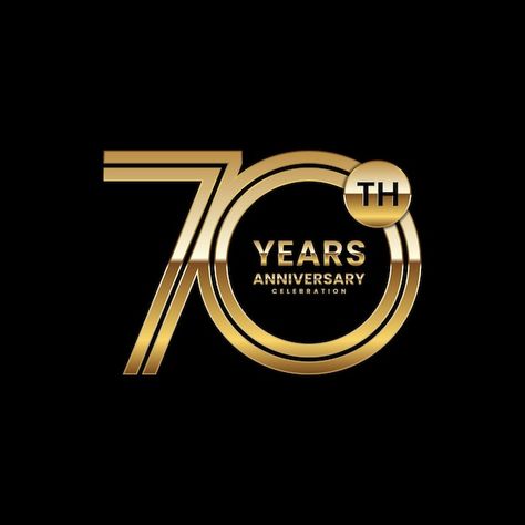 70 year anniversary anniversary logo des... | Premium Vector #Freepik #vector #70th #70-years #year #70-birthday Company Birthday Ideas, 70th Anniversary Logo, Anniversary Logo Design, 70 Birthday, Line Concept, 70th Birthday Decorations, Birthday Logo, Company Anniversary, Media Poster