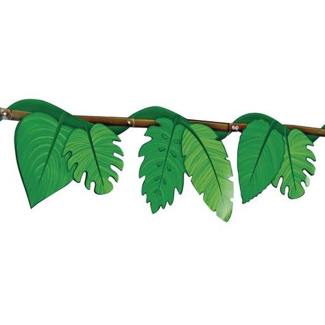 Add a little jungle fever to your classroom with this jungle vine streamer!  Product measures 8" x 4.5", pack of 12.     VINESTRM  VBS  DECORATIONS  VBS THEME  JUNGLE THEME  SAFARI  STREAMER   VINESTRM  VBS  DECORATIONS  VBS THEME  JUNGLE THEME  SAFARI  STREAMER Wildlive Vbs Decorations, Jungle Decorations Classroom, Vbs Jungle Theme Decorations, Knight Vbs, Jungle Vbs Decorations, Diy Jungle Decorations, Diy Jungle Theme Decorations, Jungle Preschool, Tree Bulletin Board