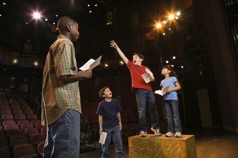 Students practicing a play Play Scripts For Kids, Camp Skits, Kids Acting, Skits For Kids, Christmas Skits, Middle School Drama, Acting Exercises, Drama Activities, Teaching Drama