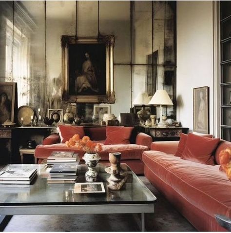 Faded Grandeur Interiors, Avant Garde Living Room, Avant Garde Furniture, Big Living Room Designs, Avant Garde Interior Design, Penthouse Decor, 80s Interior, Interiors Dream, Chic Interior