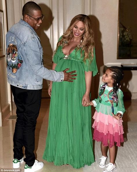 Big sister: Blue Ivy is about to become an older sibling as Beyonce and Jay Z, pictured in... Jay Z Blue, Beyonce 2013, King B, Blue Ivy Carter, The Beauty And The Beast, Gown Blue, Beyoncé Giselle Knowles-carter, Beyoncé Giselle Knowles, Beyonce And Jay Z