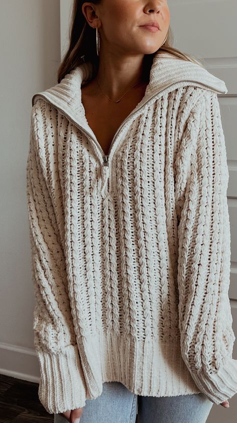 Cream sweater outfit