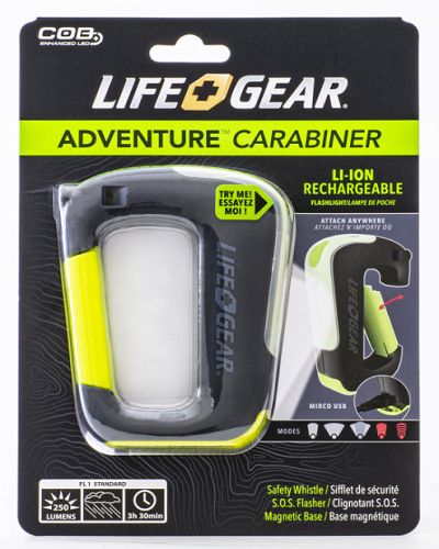 Life Gear Rechargeable Adventure Carabiner Clip Light Backpack Tent, Emergency Whistle, Camping Gear Gadgets, Mens Gadgets, Multi Tools, Clip Lights, Pet Gear, Light Flashlight, Area Lighting