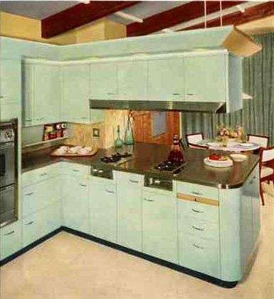 Metal Kitchen Cabinets, Vintage Kitchen Cabinets, Steel Kitchen Cabinets, 1950s Kitchen, Kitchen Retro, Vintage Stoves, Vintage Appliances, Retro Renovation, Vintage Interior Design