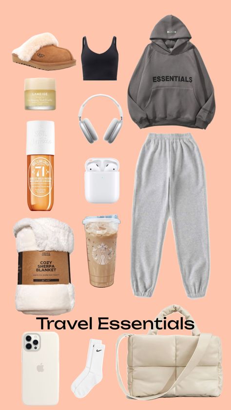 #travel #comfy #longtrip Car Travel Outfit, Plane Ride Outfit, Plane Outfit Airport Style, Road Trip Outfit, Comfy Outfits Winter, Work Outfit Office, Travel Necessities, Trip Outfits, Casual Preppy Outfits