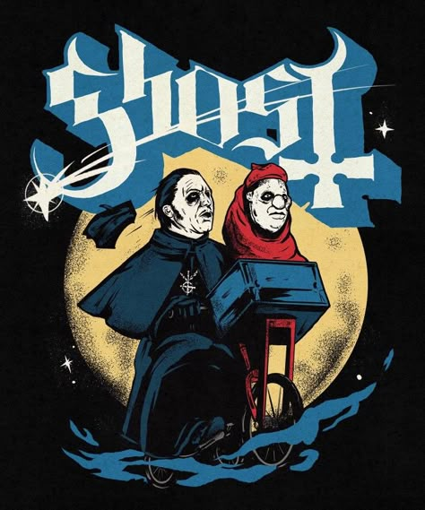 Ghost Bc Shirt, Arte Heavy Metal, Ghost Comic, Moon Shot, Ghost Album, Demon Baby, Indie Punk, Ghost Papa, Heavy Metal Art