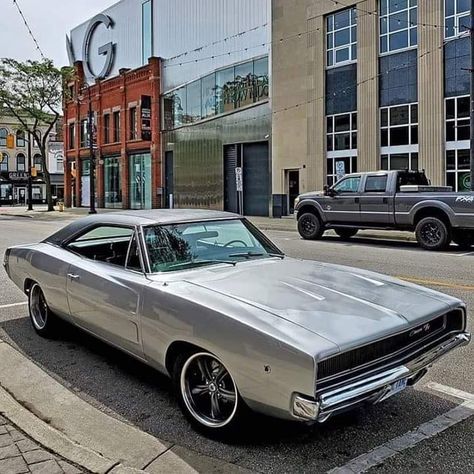 November 27 2020 at 01:14PM Silver Chargers, 1968 Dodge Charger, Old Vintage Cars, Mopar Muscle Cars, Custom Muscle Cars, Car Classic, American Muscle, American Muscle Cars, Classic Cars Muscle