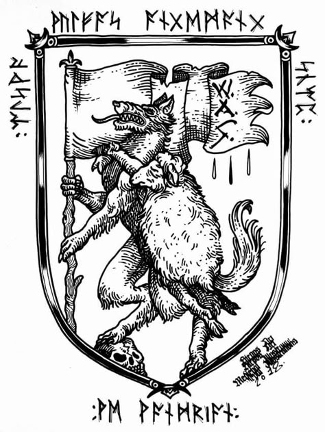 German Tattoo For Men, Viking Engraving, German Tattoo, Medieval Tattoo, Medieval Artwork, Rune Tattoo, Dark Art Tattoo, Occult Art, Cool Swords