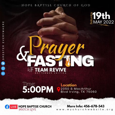 Customize 10,660+ Revival Flyer Templates | PosterMyWall Church Service Flyer, Prayer Fasting, Instagram Event, Prayer For Church, Christian Graphic Design, Church Media Design, Instagram Template Free, Church Poster Design, Ig Templates