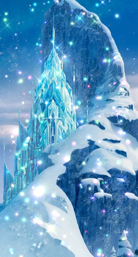 Frozen Castle, Beautiful Christmas Scenes, Photo Cake Topper, Frozen Wallpaper, Disney Wallpapers, Disney Princess Elsa, Princess Elsa, Fantasy Castle, Christmas Scenes