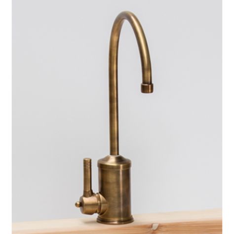 Herbeau 411547 Lille Kitchen Faucet | QualityBath.com Tiny Cabin Decor, Antique Brass Faucet, Vintage Faucet, Brass Kitchen Faucet, Bar Faucet, Brass Faucet, Kitchen Mixer, Unlacquered Brass, Kitchen Redo