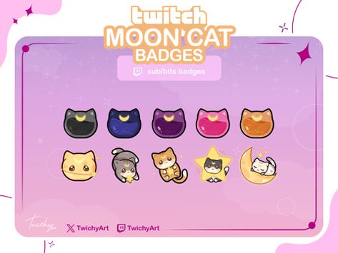 Twitch Badges Free, Moon Cat, Submarine, All Art, Give It To Me, Moon, Feelings, 10 Things