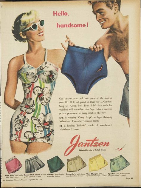 Jantzen Swimwear, Double Dare, Vintage Bathing Suits, Vintage Swimwear, Vintage Swimsuits, Norma Jean, Wool Suit, Vintage Advertisements, Marilyn Monroe