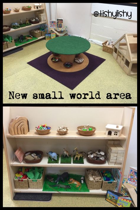 New small world area and the cable reel. Small World Area, Classroom Areas, Reggio Emilia Classroom, Reception Classroom, Reception Class, Reggio Inspired Classrooms, Eyfs Classroom, Reggio Classroom, Early Years Classroom