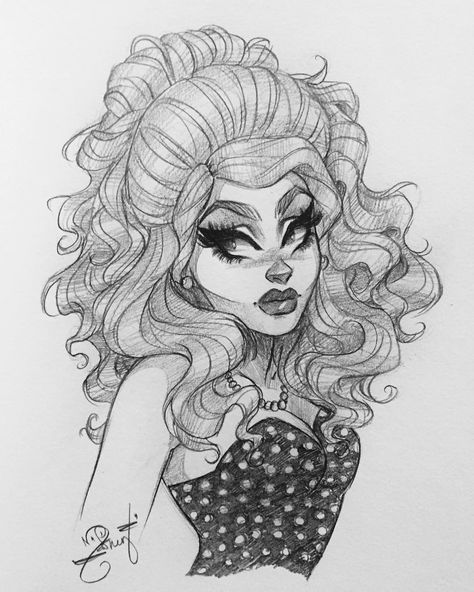 Maureen Narro on Instagram: “Skinny Legend✨” Trixie Mattel Fanart, Trixie Mattel Drawing, Trixya Fanart, Trixie Mattel Art, Drag Queen Tattoo, Drag Queen Drawing, Danny Noriega, Queen Drawing, Trans Art