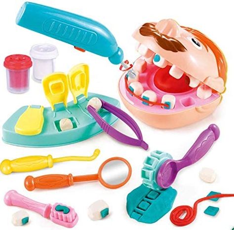 Doctor Toys, Teeth Model, Play Dough Sets, Kids Dentist, Kids Pretend Play, Medical Kit, Pretend Play Toys, Molding Clay, Play Toys