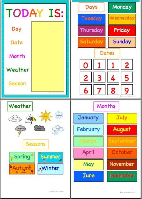 Calender Chart Preschool, All About Today Chart For Preschool, All About Today Chart, Preschool Weather Chart, Teaching Punctuation, Title Lettering, English Subject, Homeschool Calendar, Preschool Activity Books