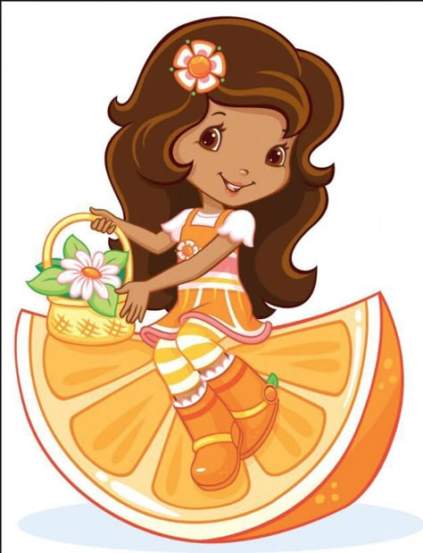 Orange Blossom sitting on her fruit orange from Strawberry Shortcake Orange Blossom Character, Blossom Costumes, Strawberry Shortcake Pictures, Strawberry Shortcake Costume, Mousse Au Chocolat Torte, Birthday Cake Illustration, Berry Shortcake, Strawberry Shortcake Cartoon, Strawberry Shortcake Characters