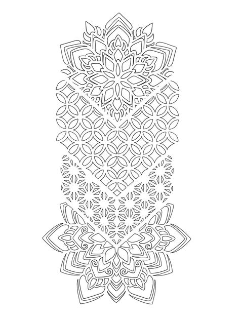 Mandala Outline Design, Mandala Tattoo Filler, Dotwork Pattern Tattoo, Geometric Tattoo Outline, Geometric Tattoo Design Pattern, Mandala Tattoo Stencil, Geometric Tattoo Filler, Mandala Outline, Geometric Tattoo Stencil