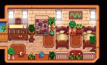 Stardew Valley Kids Room Design, Stardew Kids Room, Stardew Valley Kids Room, Stardew House, Stardew Farms, Stardew Valley Layout, Stardew Valley Tips, Stardew Valley Farms, Farm Layout