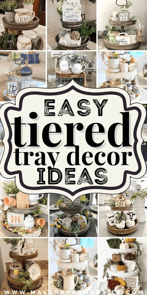 tiered tray decor ideas - how to decorate a tier tray Decorate Tiered Tray, How To Decorate 3 Tiered Tray, Tiered Bathroom Tray, Ideas For Tiered Tray Decor, Simple Tiered Tray Decor, Decorative Tiered Tray Ideas, Decorated Tiered Trays, How To Decorate A Two Tier Tray, 2 Teir Trays Decor Kitchen