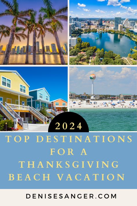 Thinking about getting away from it all for Turkey Day? Below are Florida’s Top 10 Thanksgiving destinations this year.   Some folks absolutely the chilly weather during the holidays. But if you are one that prefers it a bit on the warmer side like I do, Thanksgiving in the Sunshine State may be the perfect flavor for you.
Thanksgiving vacations, where to go for a Thanksgiving vacation, Thanksgiving beach vacation, November vacations, warm beaches in November. Thanksgiving Destinations, Florida In December, Florida Gulf Coast Beaches, Hiking In Florida, Thanksgiving Beach, Fort Lauderdale Hotels, Georgia Beaches, Florida Keys Beaches, Key West Beaches