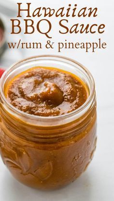 Smoked Pineapple Salsa, Citrus Bbq Sauce, Rum Bbq Sauce Recipes, Pineapple Rum Sauce Recipe, Pineapple Bbq Sauce Recipe, Hawaiian Bbq Sauce, Pineapple Bbq Sauce, Savoury Sauces, Brown Sugar Pineapple