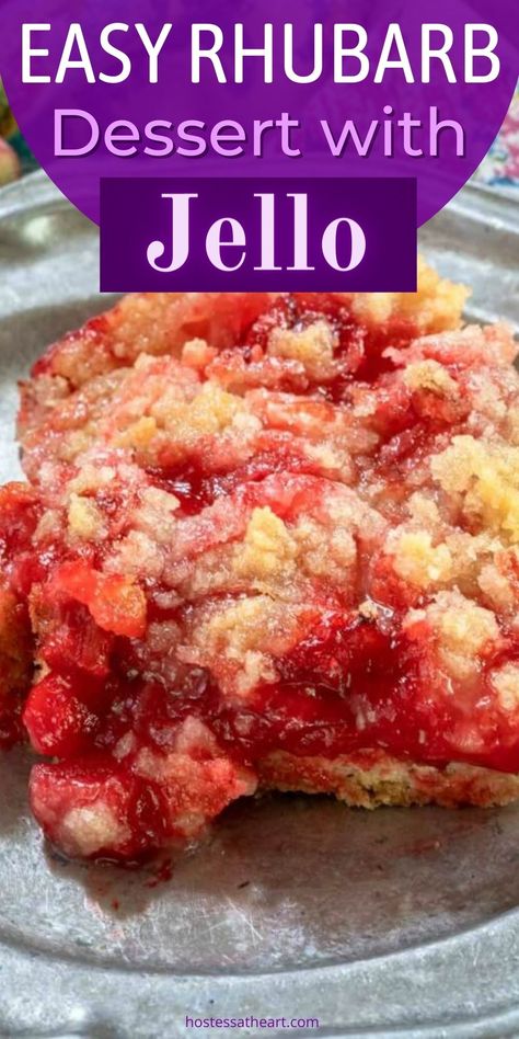 Rhubarb Jelly Recipes With Jello, Rhubarb Cake Recipes Easy, Rhubarb Jello Salad Recipes, Rhubarb Squares Recipes, Rhubarb Salad Recipes, Rhubarb And Raspberry Recipes, Rhubarb Fluff Dessert, Strawberry Rhubarb Recipes Easy, Chocolate Rhubarb Cake