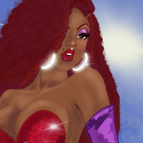 Tiy💕 on Instagram: "Jessica Rabbit w/a twist ....of MELANIN." Jessica Rabbit Black Woman, Jessica Rabbit Inspired Outfit, Jessica Rabbit Pfp, Black Jessica Rabbit, Jessica Rabbit Fanart, Jessica Rabbit Tattoo, Baddie Cartoon Aesthetic Pfp, Jessica Rabbit Halloween, Lady London