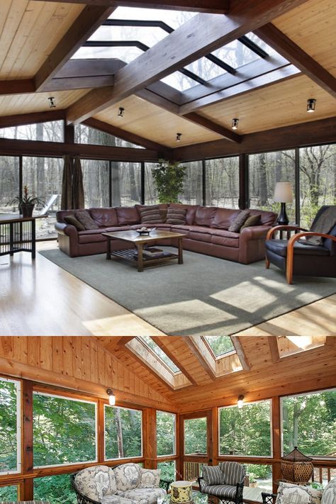 Thinking of Adding a Skylight to Your Sunroom? Adding Skylights, Home Skylight, Sunroom Roof, Sun House, Pavilion Design, Porch Roof, Sun Shine, Sunrooms, House Roof