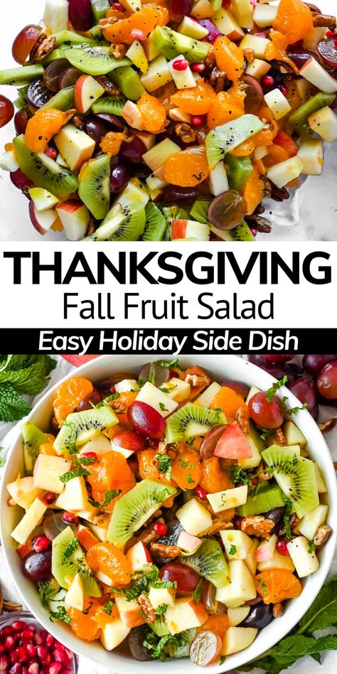 Gf Df Thanksgiving Sides, Thanksgiving Day Lunch Ideas, Healthy Side Dish For Thanksgiving, Fall Fruit Kabobs, Fall Candy Salad, Fruit Sides For Thanksgiving, Harvest Fruit Salad, Potluck Recipes Thanksgiving, Thanksgiving Carry In Ideas For Work