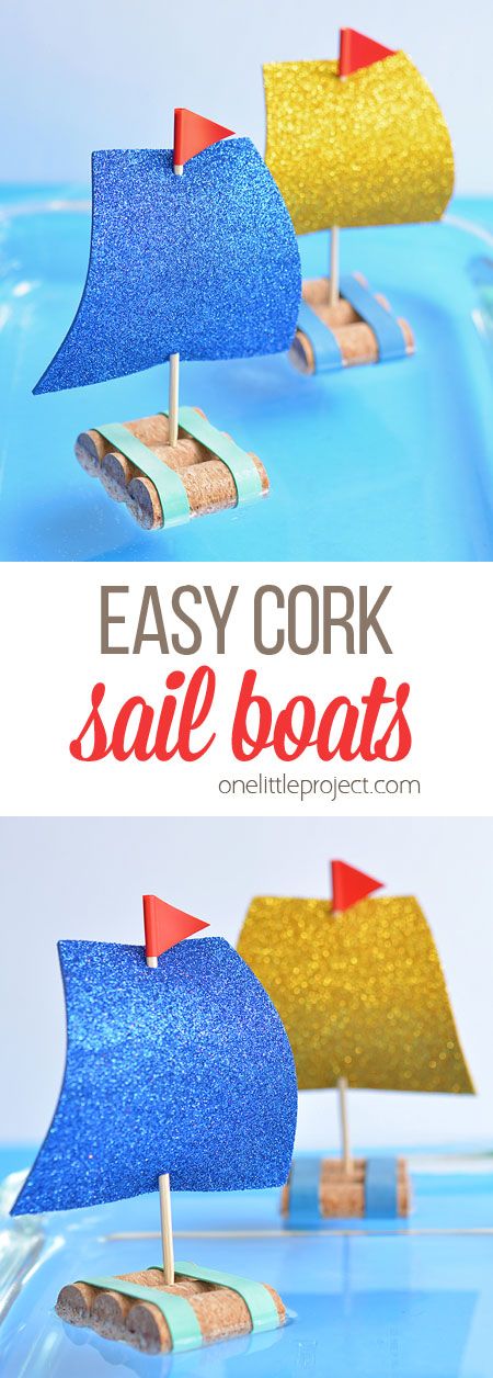 These cork sail boats are so easy to make and they actually float in water! This is such a simple kids craft idea and a great low mess activity to try with the kids this summer! Each boat takes less than 5 minutes to make! Boat Crafts, Diy Summer Crafts, Summer Crafts For Kids, Festival Camping, Sail Boats, Crafts For Boys, Butterfly Crafts, Cork Crafts, Sail Boat