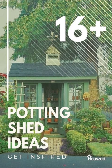 Get inspired with our POTTING SHEDS IDEAS. These fantastic potting sheds will get your creative juices flowing, fantastic images & great variety...create greatness with Houszed ... #pottingshedideas #pottingshedexterior #pottingshedideasrustic #pottingshedideasbuildings #pottingshedideasinspiration Potting Shed Exterior Ideas, Garden Potting Shed Ideas, Potting Sheds Diy, She Shed Exterior Ideas, Potting Shed Interior Ideas, Garden Shed Exterior Ideas, Potting Sheds Exterior, Small Potting Shed, She Shed Exterior