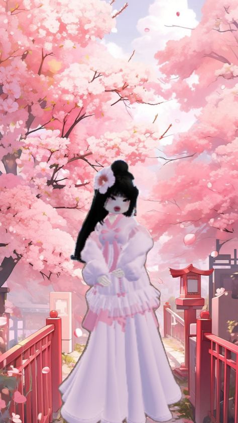 #dresstoimpress #cherryblossom #hanbok #korean #pink #outfit Korean Pink Outfit, Blossom Outfit, Cherry Blossom Outfit, Pink Outfit, Cherry Blossom, Dress To Impress, Blossom, Cherry, Pink