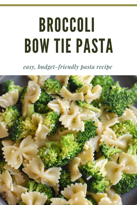 Broccoli and Bow Ties - Thyme & Love Bow Ties And Broccoli, Broccoli And Bowtie Pasta, Easy Broccoli Recipes, Bow Tie Pasta Recipe, Broccoli Bites, Mushroom Broccoli, Bow Tie Pasta, Broccoli Pesto, How To Make Broccoli