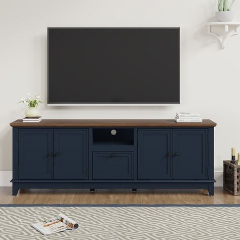 Rustic 72-Inch TV Stand with Adjustable Shelves, Hidden Storage - 72" in Width - Bed Bath & Beyond - 39498187 Hidden Drawer, Rustic Tv Stand, Wood Grain Texture, Large Drawers, Entertainment Space, Furniture Outlet Stores, Adjustable Shelves, Hidden Storage, Cabinet Furniture