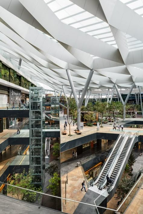 Mall Architecture, Shopping Mall Interior, Mall Interior, Mall Facade, Atrium Design, Shopping Mall Design, Shopping Mall Architecture, Mix Use Building, Mall Design