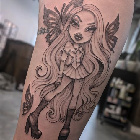 Super excited to be working at the first Tattoo Expo this year at Sandown Park Racecourse! @tattooexpouk I'll be working alongside some of the amazing people at Neutral Tattoo @__fftv__ which is so exciting to me. My first *kind of* solo convention! I am taking bookings for the convention via the @getink.app link in my bio 💖 #femaletattooer #femaleartist #blackworktattoo #ornamentaltattoo #tattooconvention Bratz Doll Tattoo Ideas, Bratz Doll Tattoo, Neutral Tattoo, Bratz Tattoo, Bratz Yasmin, Tattoo Apprenticeship, Tattoo Expo, Z Tattoo, Doll Tattoo